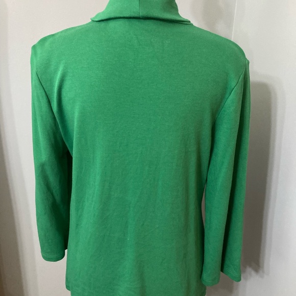 Isaac Mizrahi Kelly Green Turtleneck - Picture 4 of 8